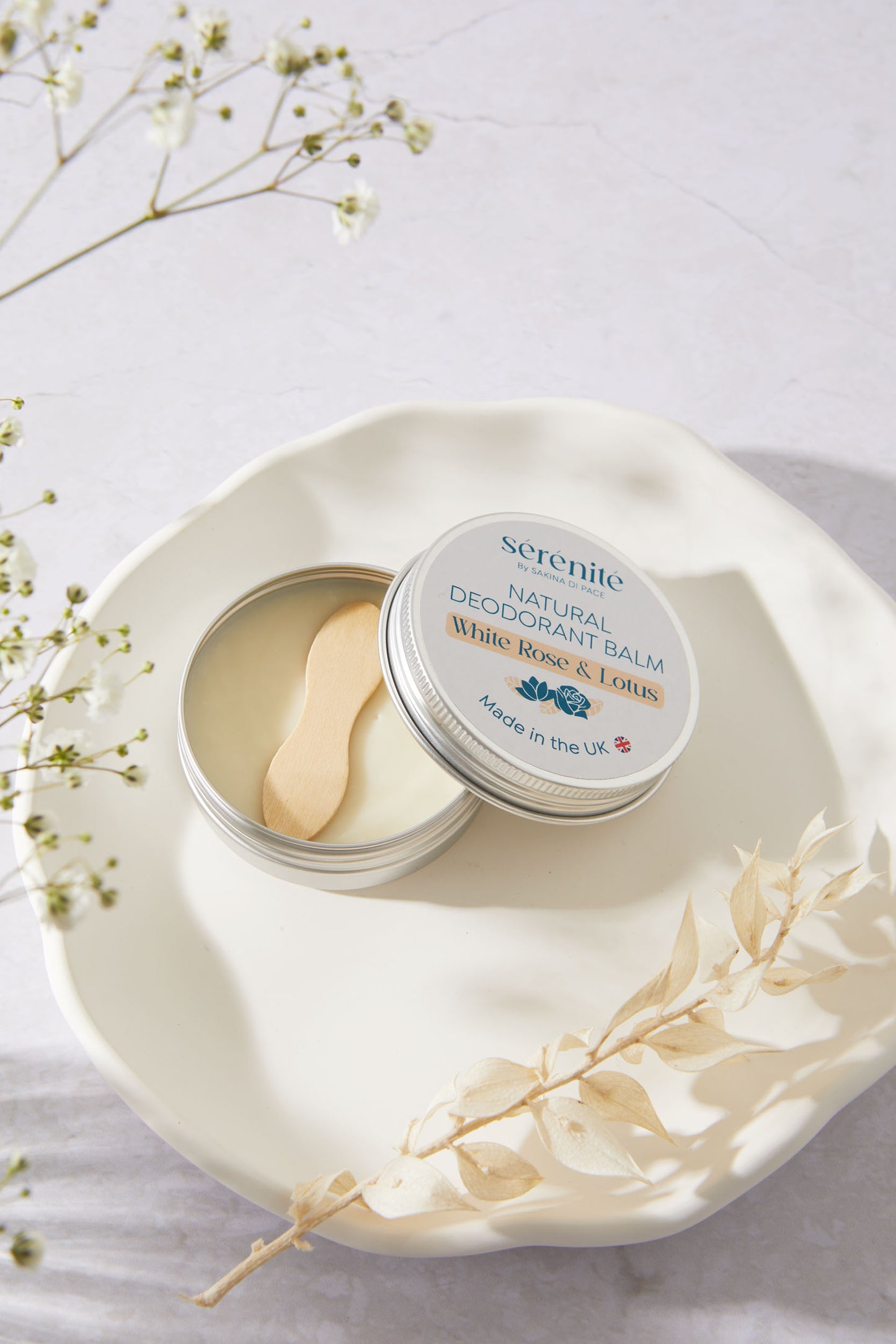 White Rose & Lotus Natural Deodorant (60g)