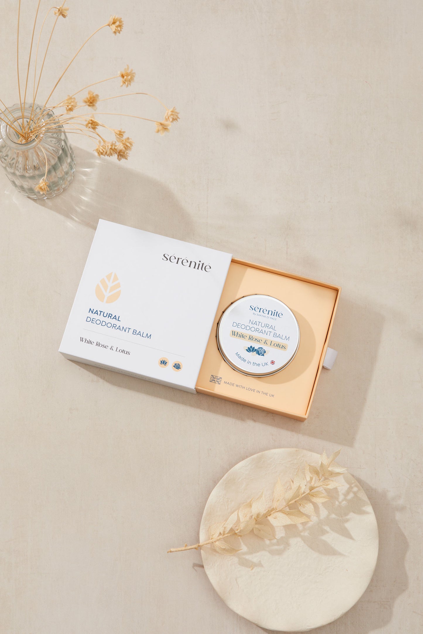 White Rose & Lotus Natural Deodorant (60g)